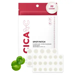 [DERMAFIRM] CICA AC Spot Patch, Invisible Patches for Pimple, Water Resistant Hydrocolloid, Korean Skincare, 10mm & 12mm, 99 EA