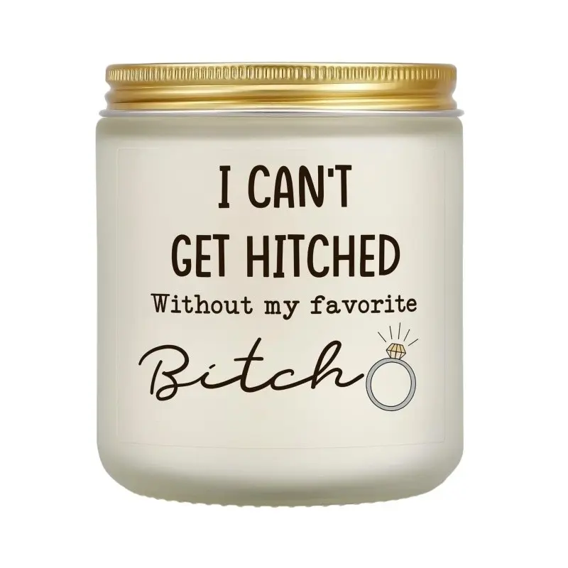 Bridesmaid Proposal Gifts, Maid of Honor Gift from Bride, Matron of Honor, Bridal Party, Bachelorette Present for Wedding Day - Scented Candle for Friend Sister Women, Floral Candle