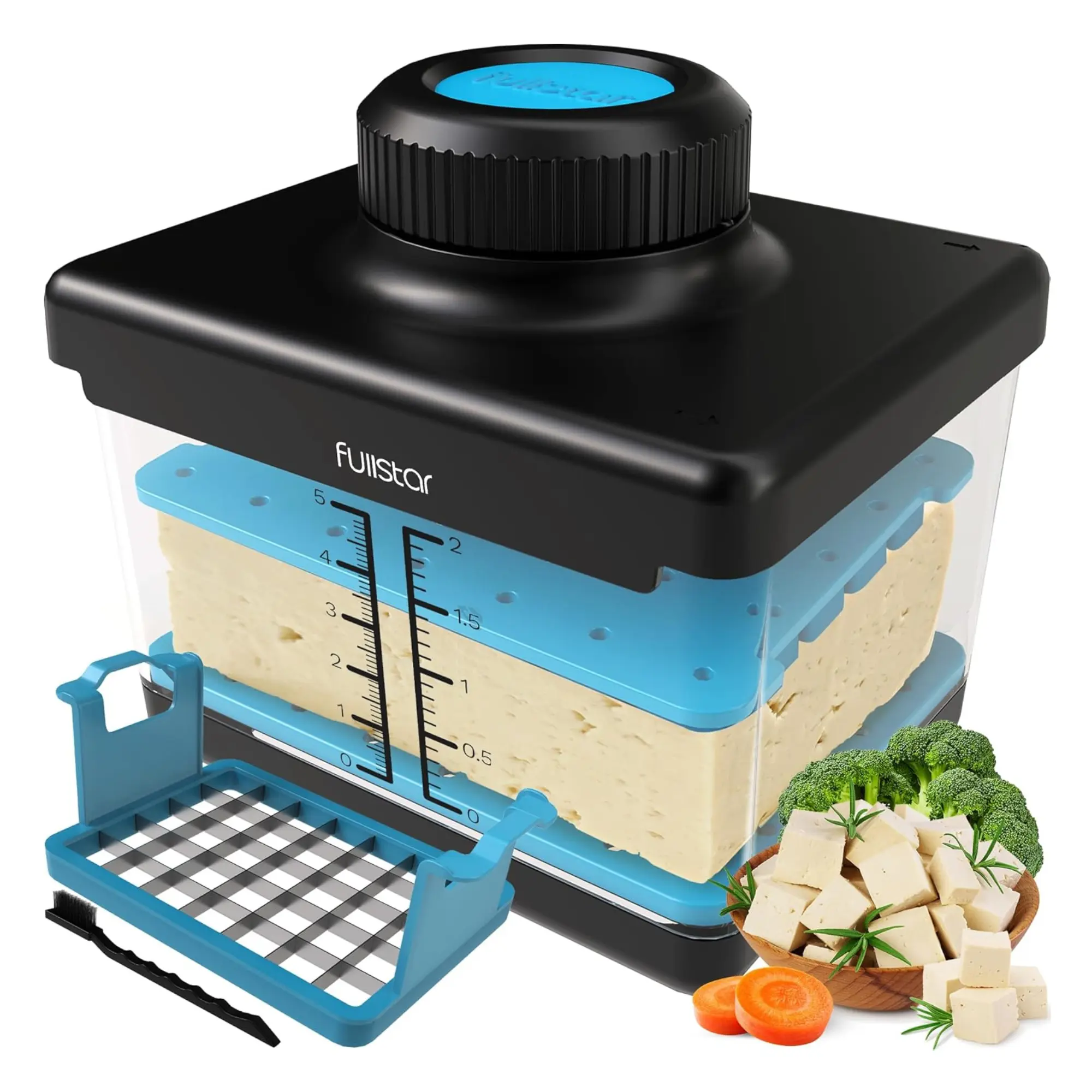 Tofu Press with Cutting Blade – BPA-Free Tofu Press for Silken, Firm & Extra Firm Tofu