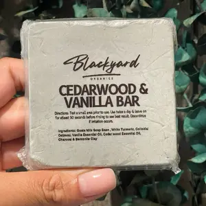 Cedarwood & Vanilla Detox Soap Bar Charcoal & Bentonite Clay
