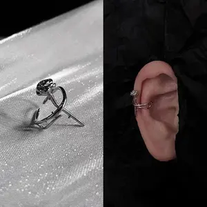 Titanium steel rose ear clip Little Prince's rose piercing ear clip sensory ear bone clip painless ear clip