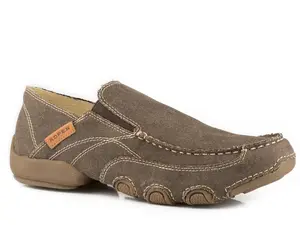 Men's Roper Chocolate Brown Slip On Moc