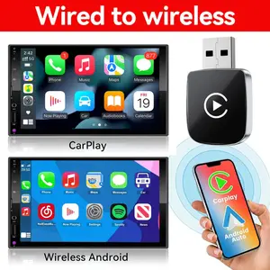 2026 Wireless CarPlay Adapter, compatible with iPhone/Android, fast connection, no delay, hands-free calling, wireless adapter, smart in-car connectivity module, Carplay Dongle Connectivity, Android CarPlay adapter