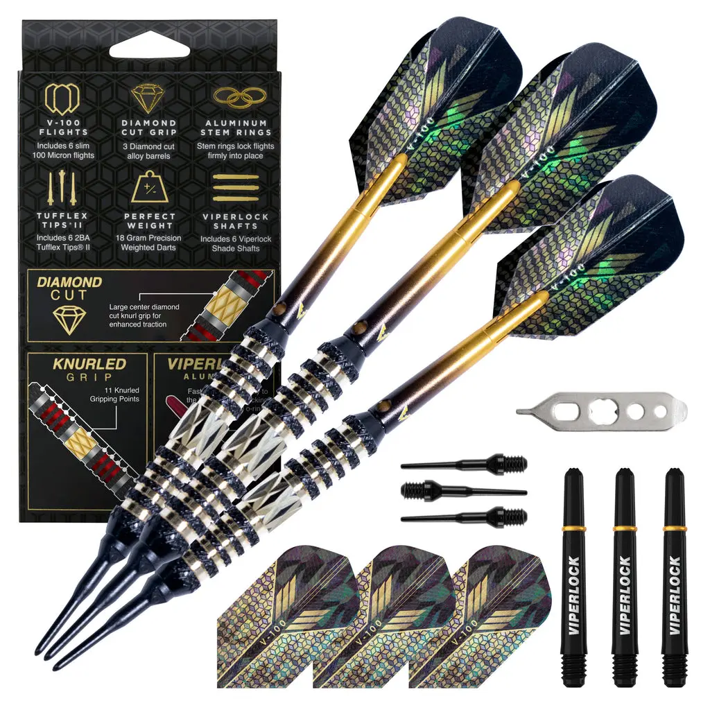 Viper 20-4006-20 20 Grams Wizard Soft Tip Darts, Gold & Black