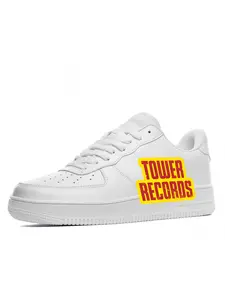 Tower Records Vintage fashion men's trendy sneakers, featuring a durable outsole and cool design, suitable for casual sports and daily commuting.