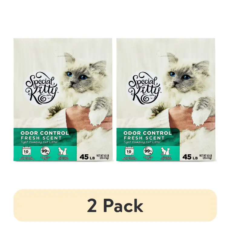 Special Kitty Clumping Clay Cat Litter, Fresh Scent, 2-Pack, 45 lbs Box Special Kitty Clumping Clay Cat Litter, Fresh Scent, 2-Pack, 45 lbs Box
