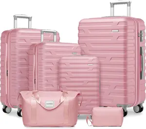 Luggage Sets 6 Piece with Duffel Bags, Hardside Expandable Suitcases with Spinner Wheels TSA Lock Travel Bags