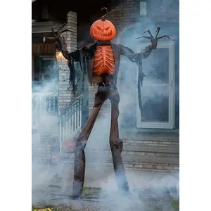 8FT Animated Giant Pumpkin Scarecrow Decoration