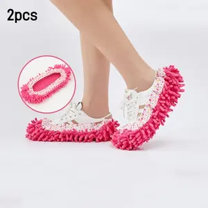 2pcs Multifunction Floor Dust Cleaning Slippers Shoes Lazy Mopping Shoes Home Floor Cleaning Micro Fiber Cleaning Shoes