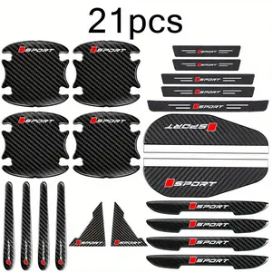21 Automotive Accessories - Car Decals, Universal car sticker, Threshold Protection Stickers, Door Knuckle Protection Film, Crash Guards, and Scratch-Resistant Corners - Suitable for All Vehicles, Enhanced Vehicle Safety, Textured Grip Surface