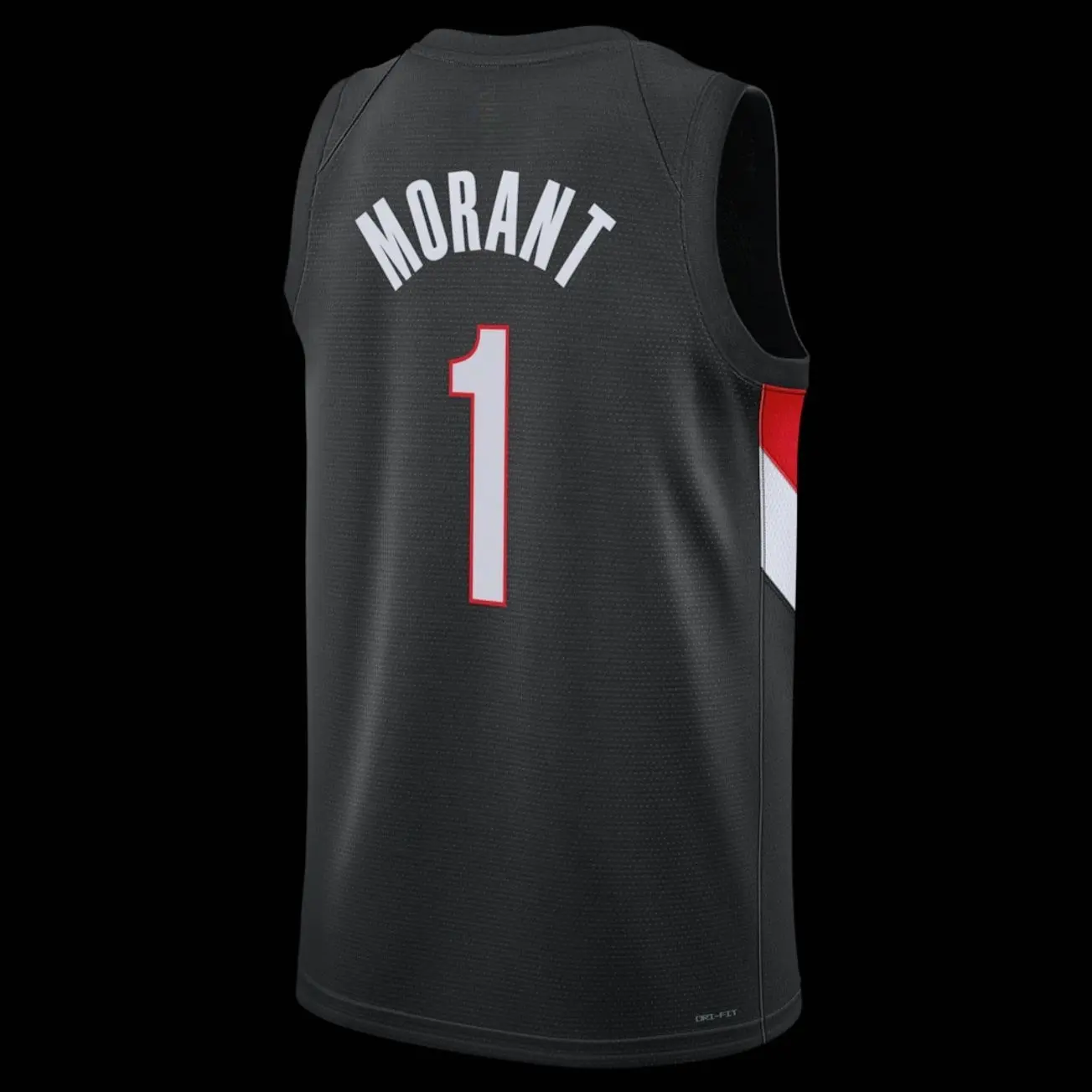 Unisex Basketball #1 Morant Portland Team Swingman Jersey - Icon Edition - Black