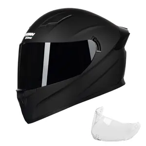Crown Racing Motorcycle Full Face Helmets 2 Visors