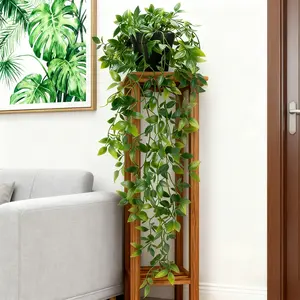 1pc Artificial Hanging Plant Potted - Includes Flower Pot, Ideal for Decorative Home, Living Room, Office, Bathroom, Shelf Decor, Wedding and Birthday Decoration, Perfect for Outdoor Garden Spring Decor Fake Indoor Plants ( Includes flower pot)