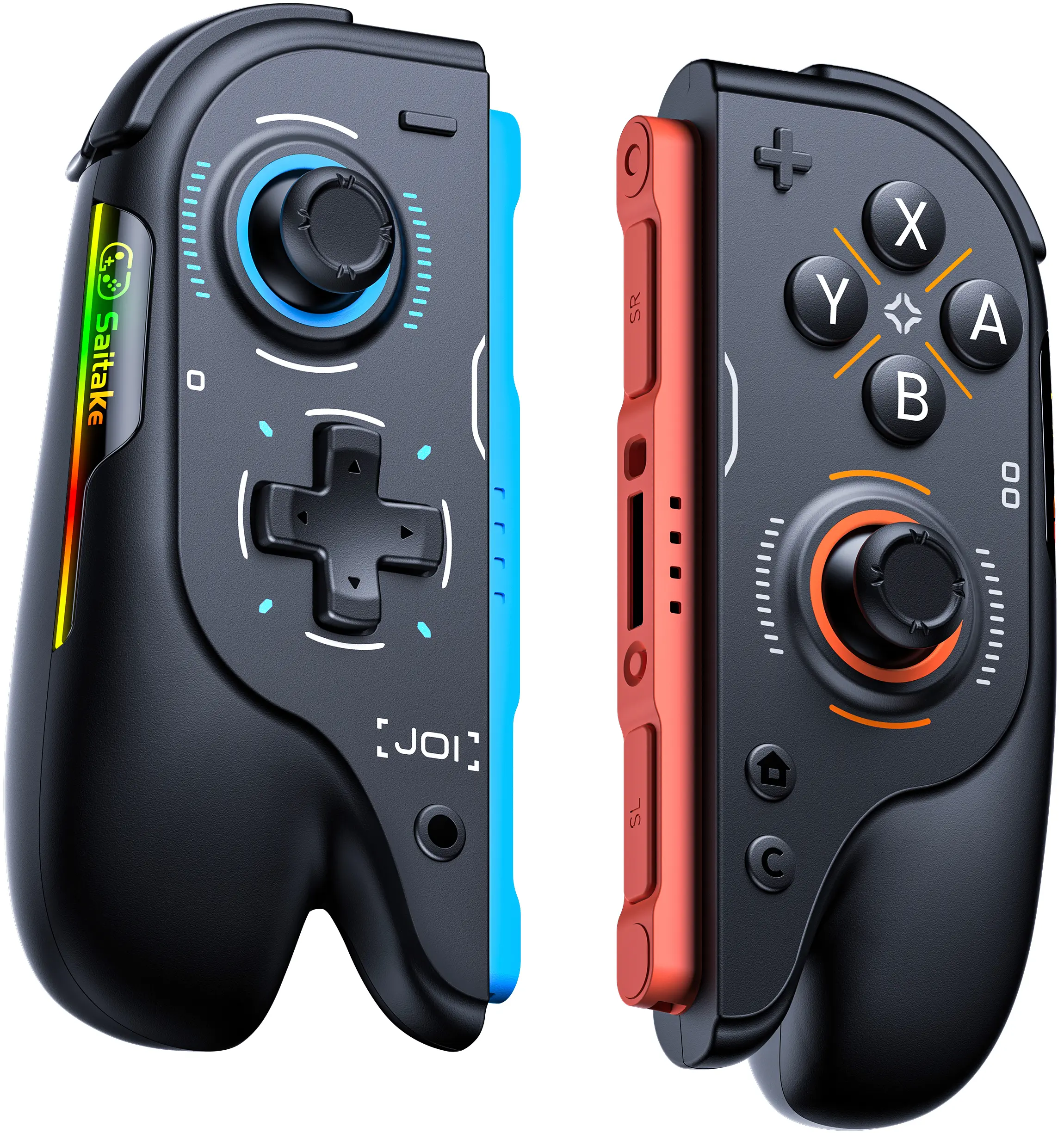 BEBONCOOL Switch 2 Pro Handheld Console Controller - Durable Hall Effect TMR Joysticks, Adjustable Grips, No Drift, HD Rumble, 6-Axis Gyro, C-Button, Macro Back Buttons, RGB Lights, 1000mAh Battery, Metal Lock, Ergonomic Design, Gaming Console Accessories