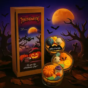 【US-based sellers】Halloween Candle Set Spooky Ghost with Cute Pumpkins Scented Candles 3D Halloween Decoration Fall Aromatherapy Farmhouse Cozy Ornaments Perfect Gift