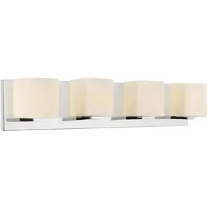 CWI Lighting Satin Nickle 4 Light 26 inch Satin Nickel Bathroom Sconce Wall Light 5442W26SN
