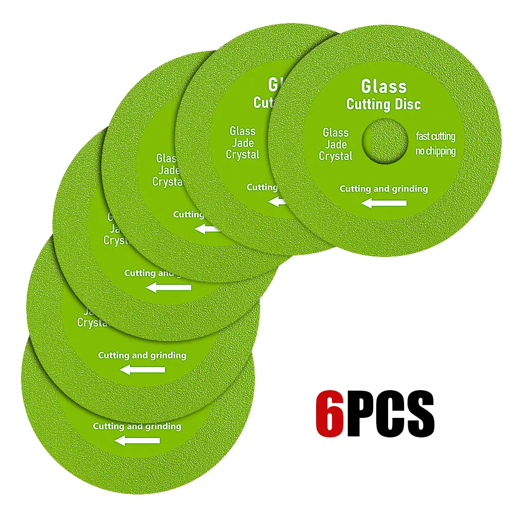 3PCS/6PCS 4.5" Glass Cutting Disc, Cutting and Grinding Abrasive Wheel, Professional Multipurpose Cutting Disc for Glass, Ceramic, Diamond, Marble, Jade and Crystal, Clean Cut, Precision Cutting, Durable, Efficiency, Precision Works, Cutting Power Tools