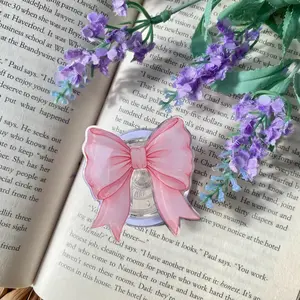 MagSafe Magnetic Phone Kindle E Reader Grip Coquette Pink Bow Bookish Book