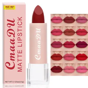 15 Colors Non-stick Matte Misty Moisturizing Waterproof Beauty Lipstick - Long-lasting, Cmaadu Hydrating and Vibrant Lip Gloss for Women - Perfect Gift, Birthday, Or Any Occasion