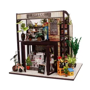 DIY Mini Time Cafe Coffee Shop Miniature Kit