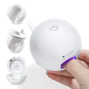 TAYE Cat Eye Nail UV Lamp with 2 Magnets for Creating Wide-Beam and Glass Bead Cat Eye Nail Designs. Features a Type-C Port, Requires a Charging Cable for Use. Perfect for Beginners to Easily Create Artistic Nail Designs, Ideal for DIY at Home Nail Curing