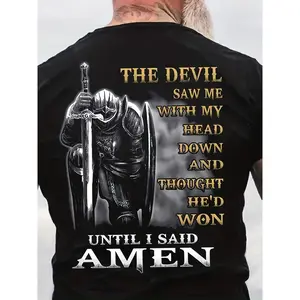 summer vacation outfits Men'S T shirt Tee Graphic Tee Letter Templar Cross Crew Neck Black Street Casual Short Sleeve Print Clothing Apparel Basic Vintage Fashion Designer Menswear Top Streetwear Gamis Tshirt Crewneck Tropica Tropical