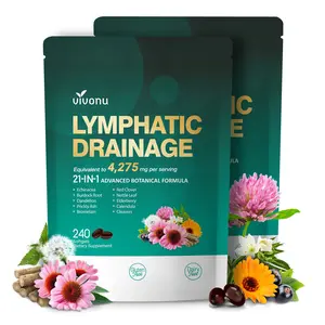 VivoNu  Lymphatic- Supports Lymphatic Circulation | Detox & Reduces Swelling | Key Ingredients: Echinacea, Dandelion, Nettle, Burdock, Calendula, Red Clover | 240 Capsules | Supports Immune System & Metabolism