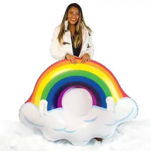 SnowCandy Arctic Rainbow Inflatable Snow Tube
