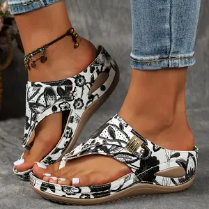 Women's Pattern Wedge Sandals, Casual Chuck Platform Shoes, Comfortable Shoe Cover