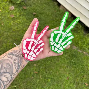 Skeleton Peace Sign Freshie