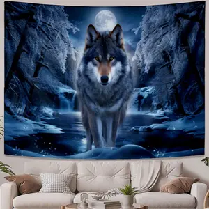 Classic Tapestries Winter wolf full moon Bar decoration A perfect gift for family and friends