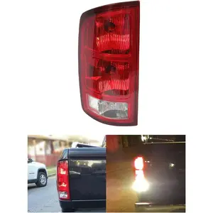 HECASA Tail Light Compatible with 02-06 Dodge Ram 1500/03-06 Dodge Ram 2500 3500 Taillight Lamp Signal Brake Lamp w/Bulbs and Wiring Harness Replacement for CH2800147 Left Driver Side LH