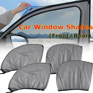 Car Window Screens for Side Windows, 4-Pack Side Window Sun Shades, Stretchy Mosquito Net Covers for Cars and SUVs – Front & Rear
