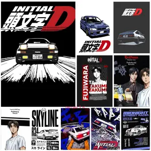 Initial D Poster Bedroom Home Decor Art Poster Perfect Gift for Family and Friends