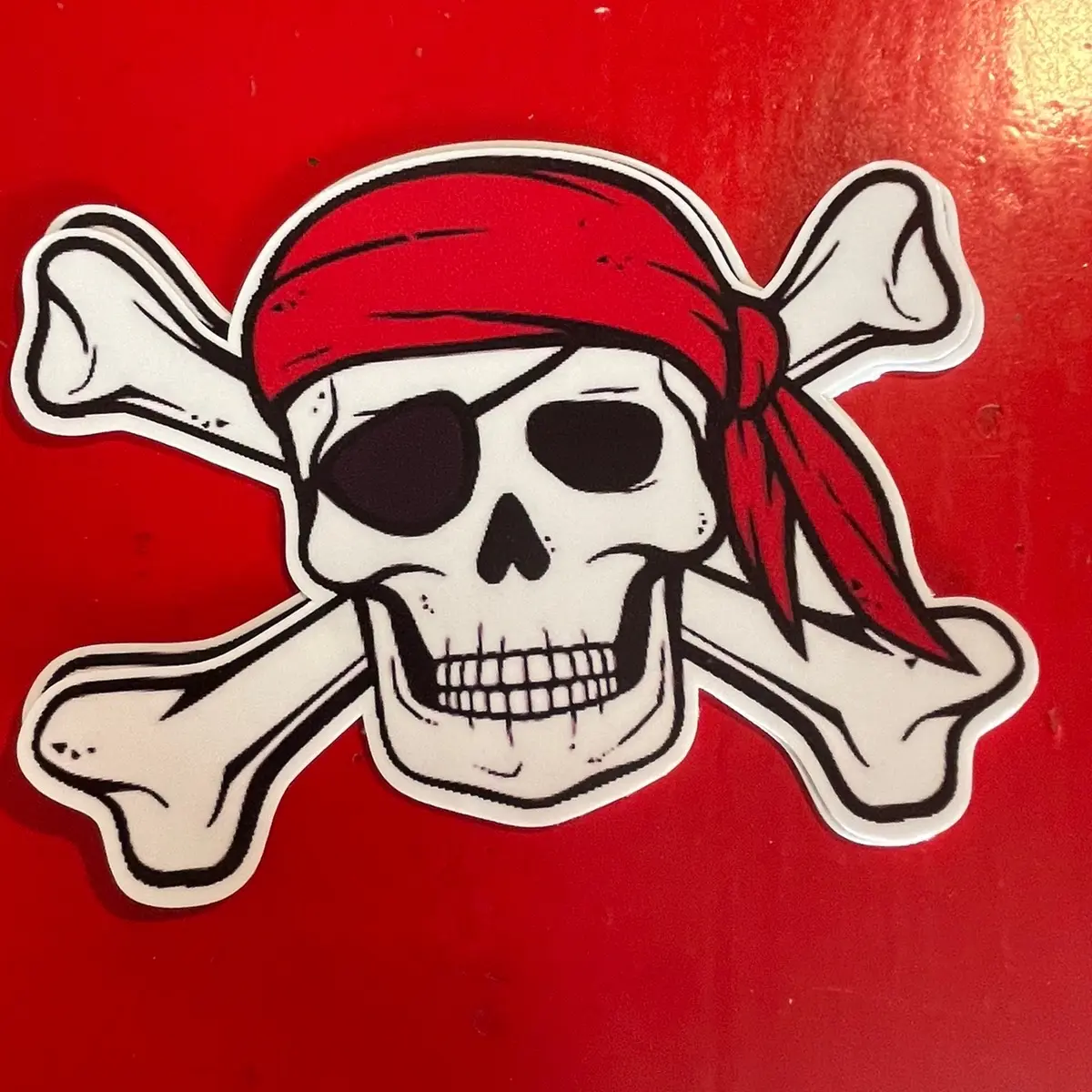 2 Pack - 5 x 5 “Pirate skulls” Vinyl Decal Great for cars laptops or cups. Adult Humor, Pirates set of 2