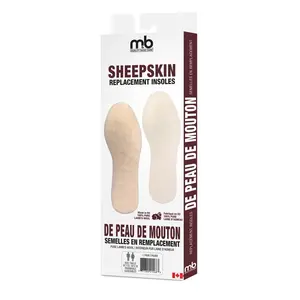 M & B Sheepskin Replacement Insoles | 100% Pure Wool | Trim to Size
