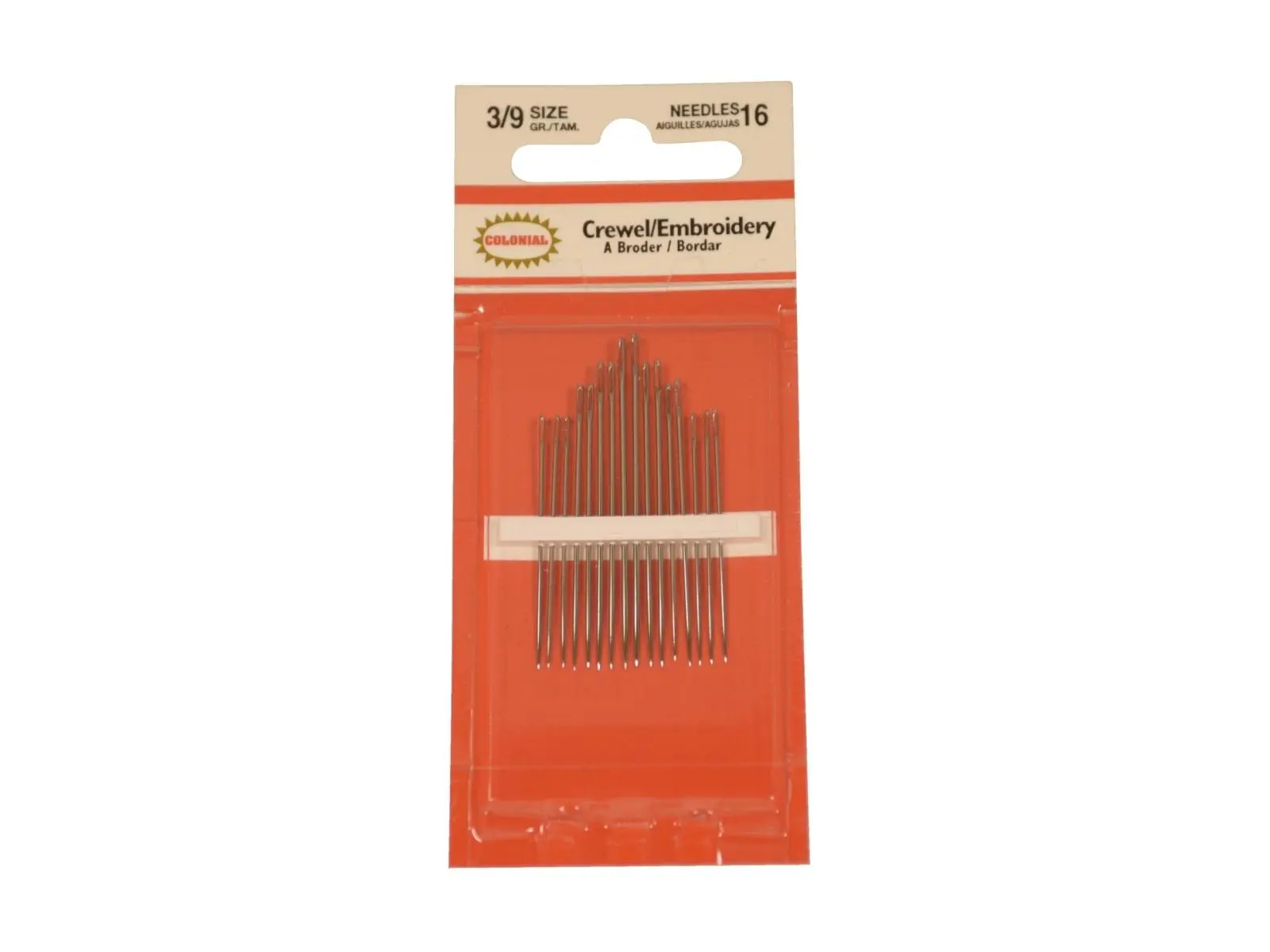 Colonial Needle 431933 Embroidery & Crewel Needle Assortment, No 3 - 9 - Pack of 16