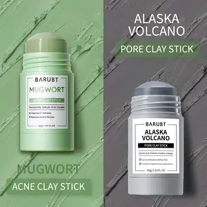 Clay Stick Collection 4 Masks for Every Skin Concern - Alaska Volcano Clay Stick / Mugwort Anti Pores & Acne Clay Stick / Niacinamide Bright Boost Clay Stick