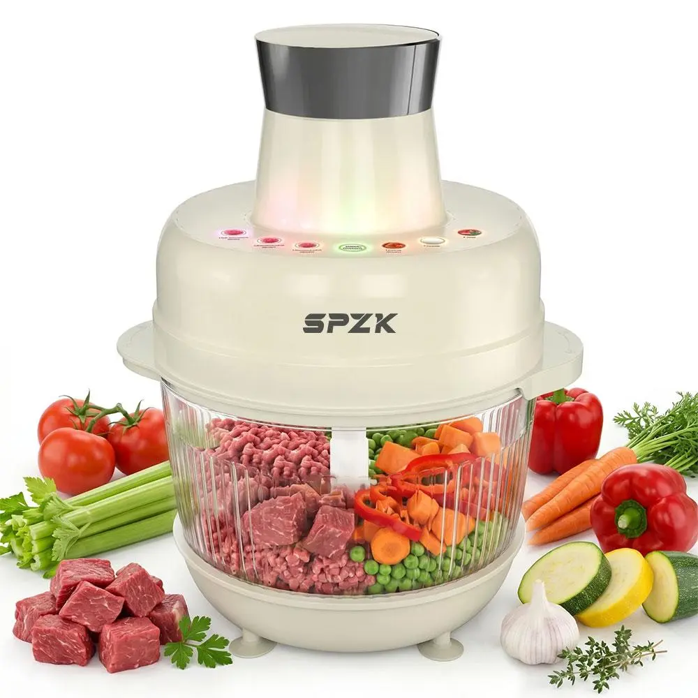 SPZK New 5L Large Capacity Multi-Use Mixer - Electric Dough Kneading Machine for Home Users, BPA-Free Kitchen Food Processor with Mixing, Chopping, Mashing, Grinding Functions, No