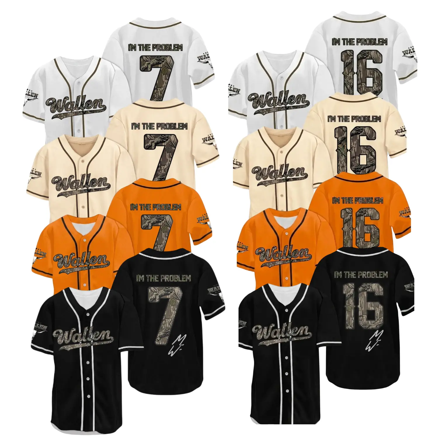 Viintage #7 MW I'm The Problem Baseball Jersey Shirt, Country Music Shirt, Tour 2026 Fan Gift, Still The Problem Tour 2026 Short Sleeve Shirt, MW Fan Merch