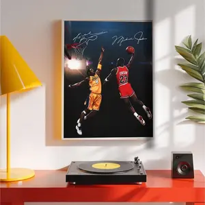 Michael Jordan Guarding Kobe Bryant Poster (No Frame)