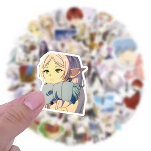 50 New Anime Frieren Cartoon Stickers, Stickers For Cars, Waterproof Decals for Car, Luggage, Water Bottle, Motorcycle, Skateboard, Phone, Laptop, Home Decor, Decal Set