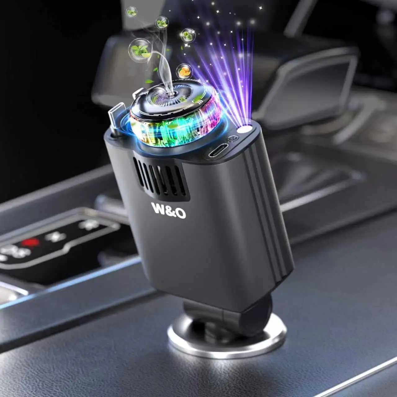 Retractable Car Charger with Aromatherapy and Starlight, 5 in 1 USB C Car Charger Adapter, 69W Fast Charging Cars Phone Chargers, Cars Air Freshener Compatible with iPhone 16 15 14 13 12 and Android,back to school,back to school haul