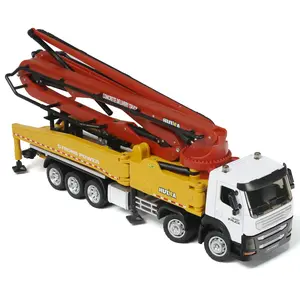 1:50 Scale Concrete Mixer Truck Model Toy, Die-Cast Metal Engineering Vehicle with Steering for Boys Collector's Display Decor, Christmas Birthday Gift for Men & Engineering Enthusiasts