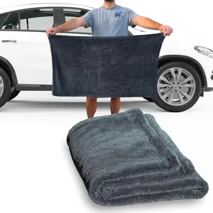 DEXH Microfiber Car Drying Towel - 1300GSM Quick-Dry High-Absorbent Edgeless Streak-Free and Lint-Free for Car Detailing and Washing - 24x36in Size