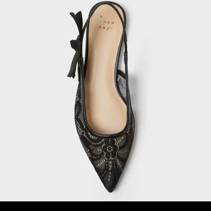 A New Day Women's Black London Slingback Flats -