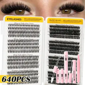 Super Dense Soft Individual Eyelashes, Reusable Natural Look, Easy Application, B Curl, 10-12mm Length, Doll Style Patch, Waterproof Eyelash Extension