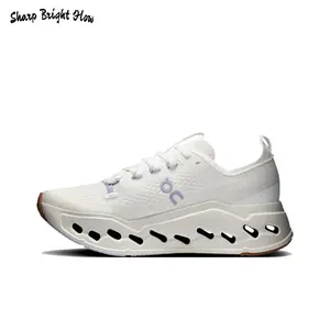 White Hollow-Out Running Shoes – Breathable Mesh Sneakers with Cloud-Like Cushioned Sole & Rubber Grip for Gym, Travel & Daily Wear