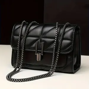 1pc Women's Single Shoulder Strap Chain Strap - Mobile Phone Storage Bag - Quilted PU Leather Chic Chain Crossbody Wallet Bag, Crossbody Wallet Purse - Underarm Bag - The Perfect Choice for Dates, Dinners, Shopping, and Travel
