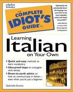 USED Book - The Complete Idiot's Guide to Learning Italian on Your Own by Euvino (Paperback) - english